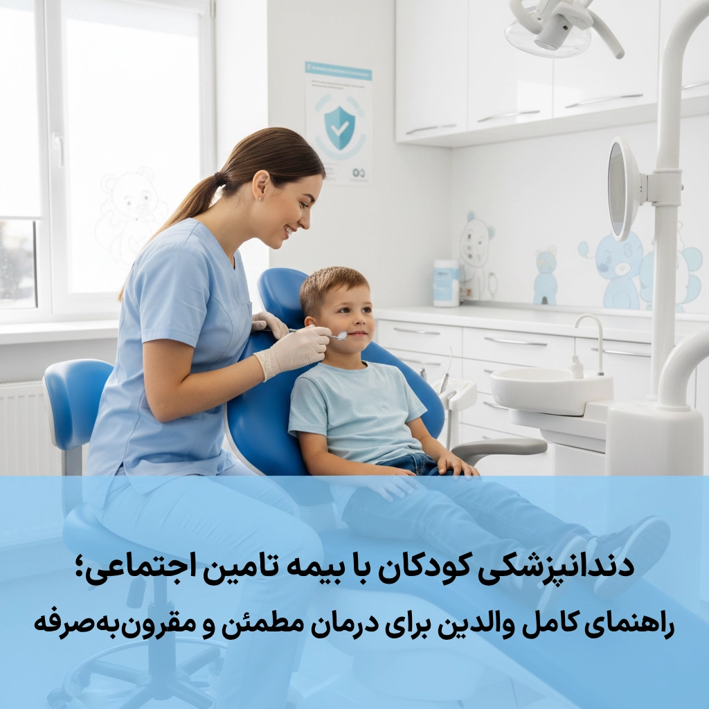 دندانپزشکی کودکان با بیمه تامین اجتماعی؛ راهنمای کامل والدین برای درمان مطمئن و مقرون‌به‌صرفه